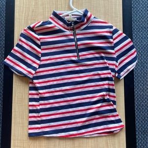 CANDY STRIPED CROP TOP SIZE XL